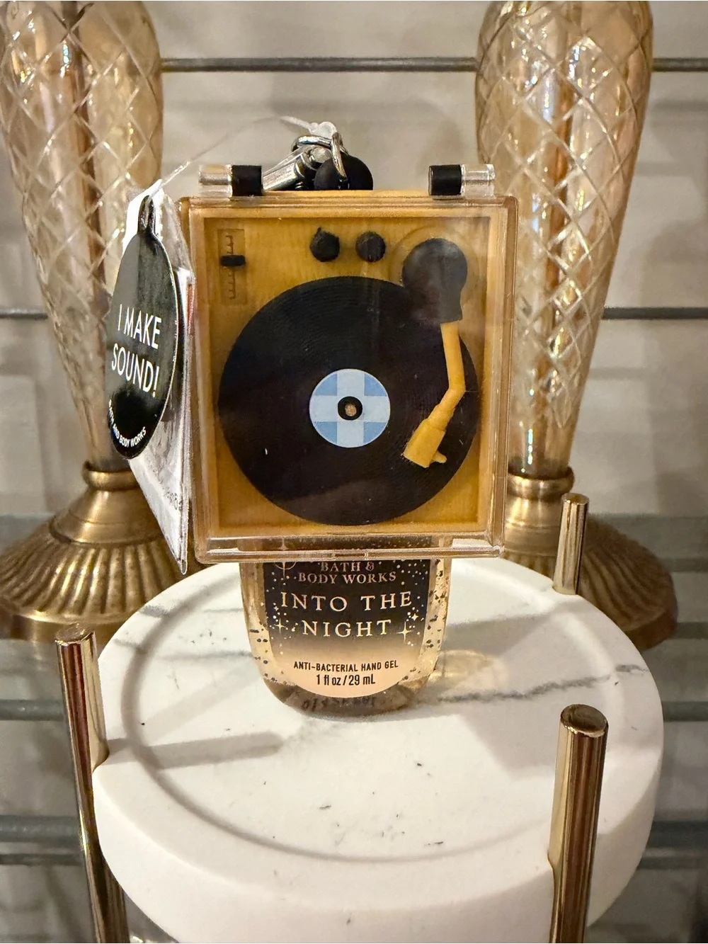 Bath & Body Works Yellow Musical Record Player PocketBac Holder & Bac NWT 2026